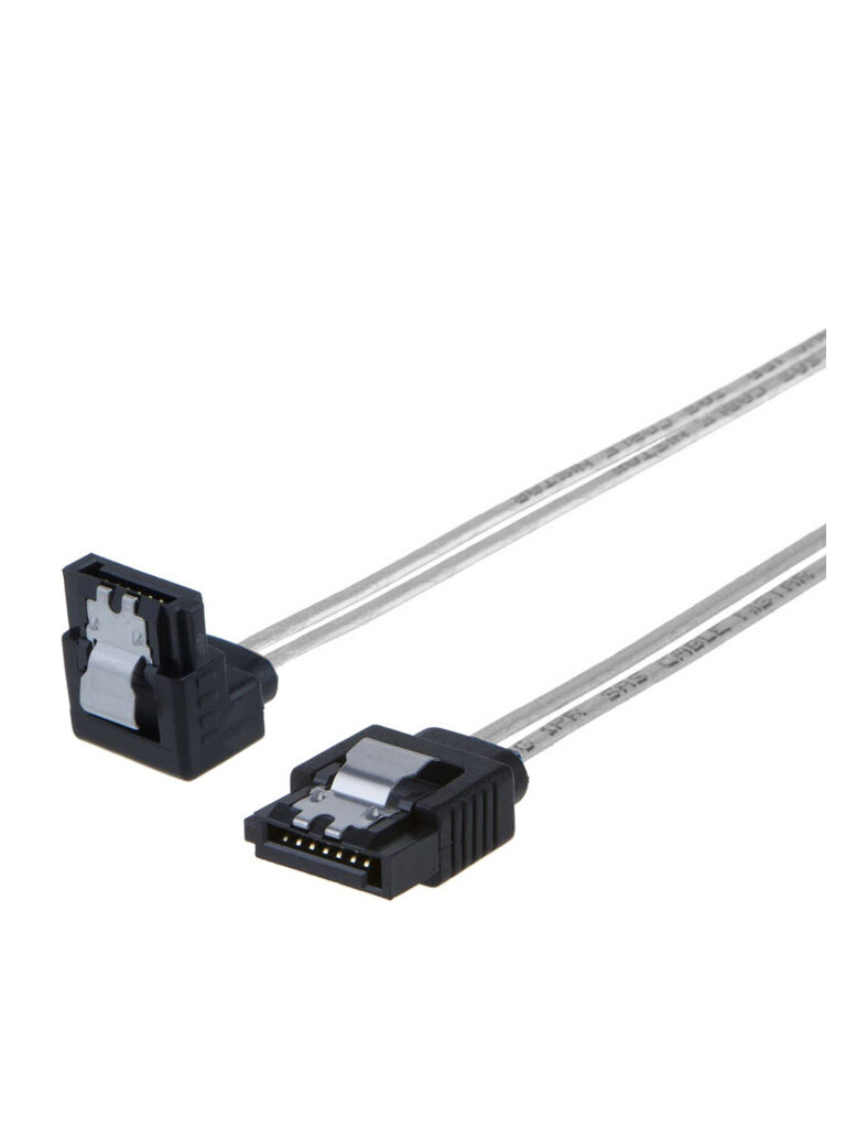 POWERTECH Καλώδιο SATA III 7pin σε 7pin 90° CAB-W034, flat, 0.3m