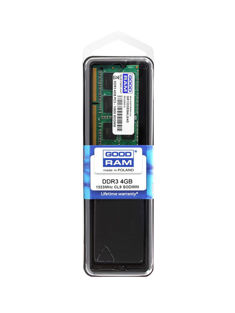GOODRAM Μνήμη DDR3L SODIMM GR1600S3V64L11S-4GB, 4GB, 1600MHz, CL11